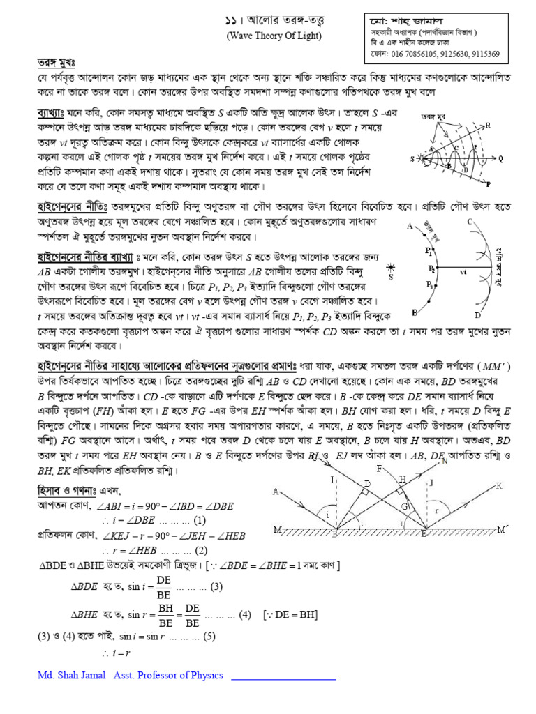 Wave Theory of Light Explained | PDF