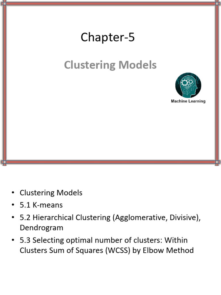 Clustering Models: K-means & Hierarchical | PDF | Cluster Analysis ...