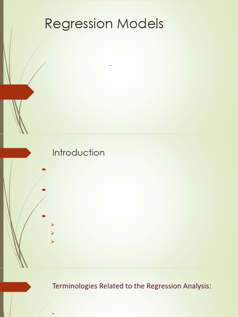 Regression Models'With Example | PDF | Errors And Residuals | Dependent ...