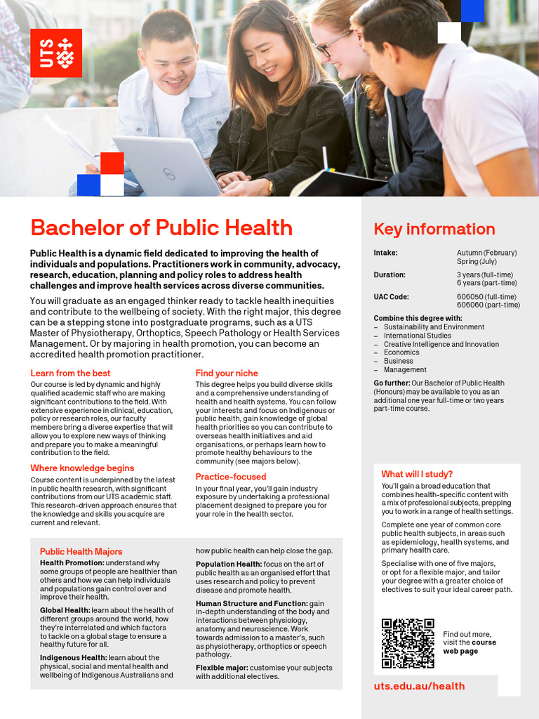 Bachelor of Public Health Overview | PDF | Public Health | Bachelor's ...