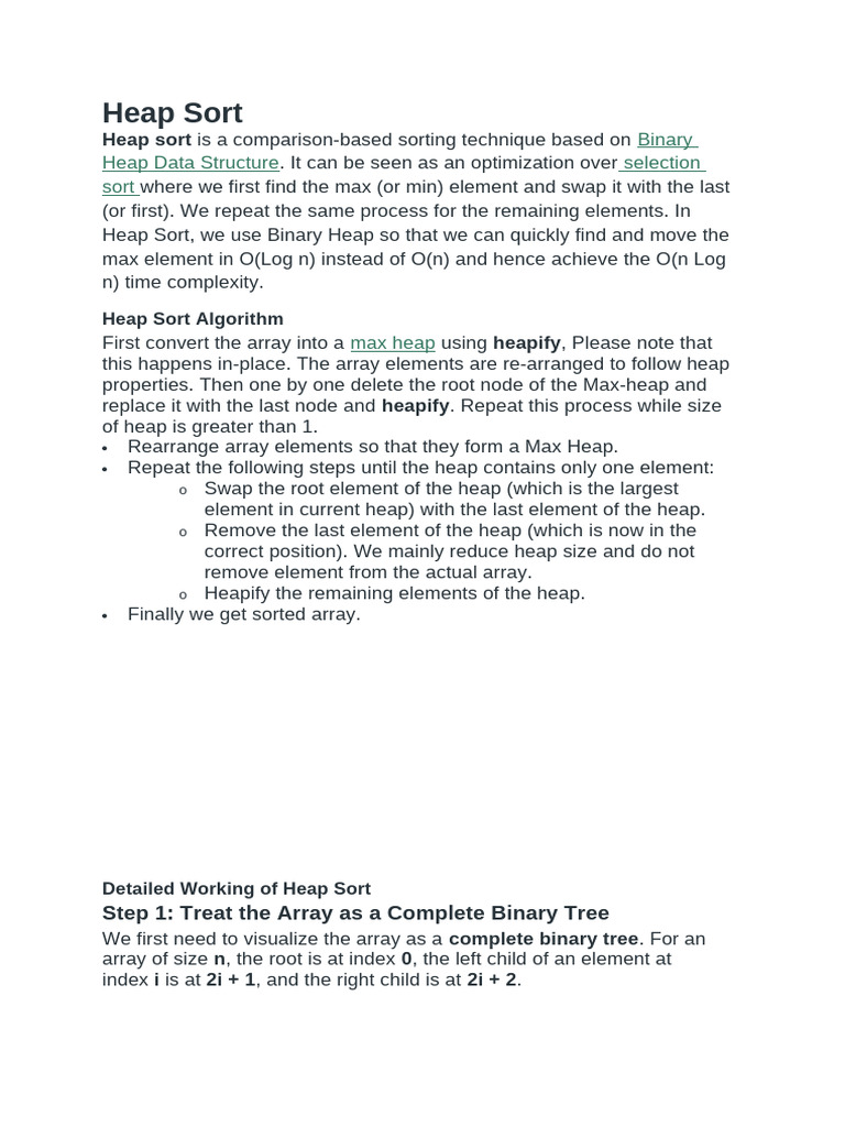 Heap Sort | PDF