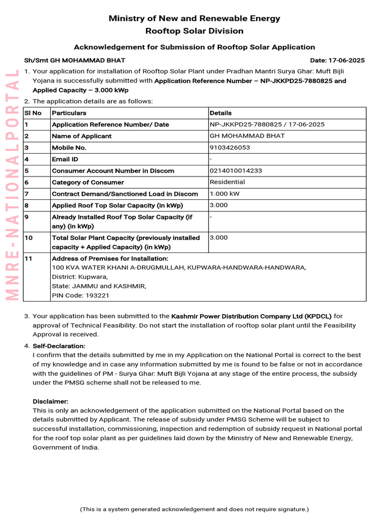 Ministry of New and Renewable Energy Rooftop Solar Division | PDF ...