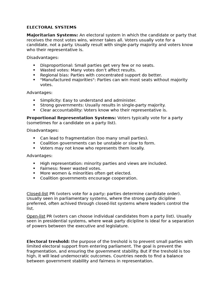 Understanding Electoral Systems and Parties | PDF | Political Parties ...