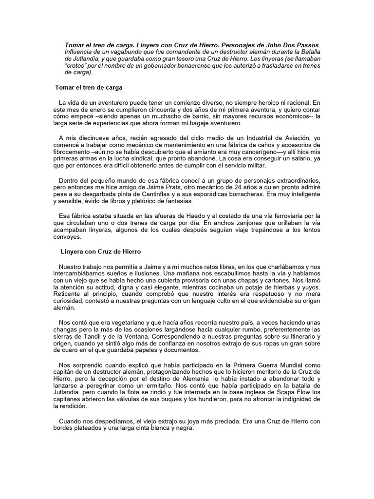 Aventuras de un linyera y la Cruz de Hierro | PDF | Batalla de jutlandia