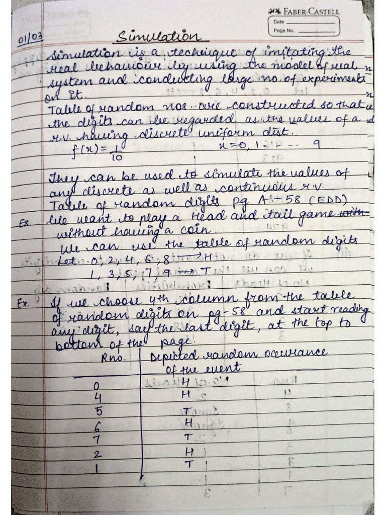 Simulation Notes | PDF