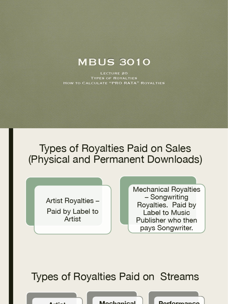 Understanding Music Royalties and Calculations | PDF | Spotify ...