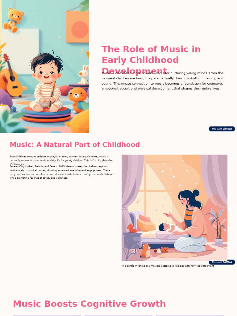 Music's Impact on Early Childhood Development | PDF | Creativity ...