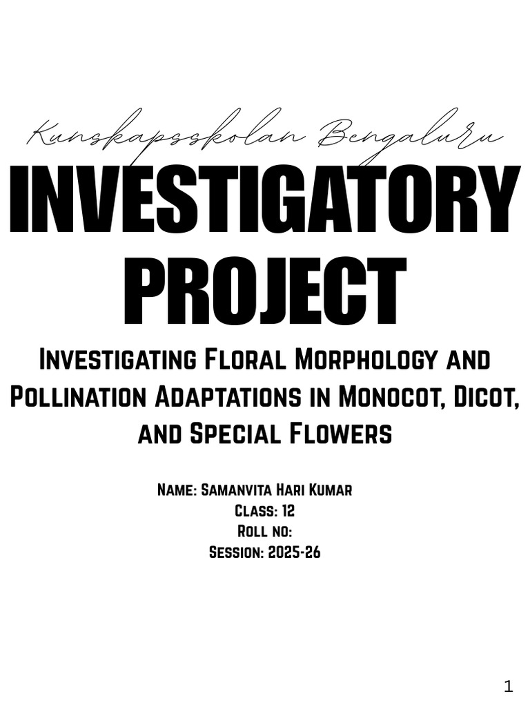 Floral Morphology & Pollination Study | PDF | Flowers | Petal