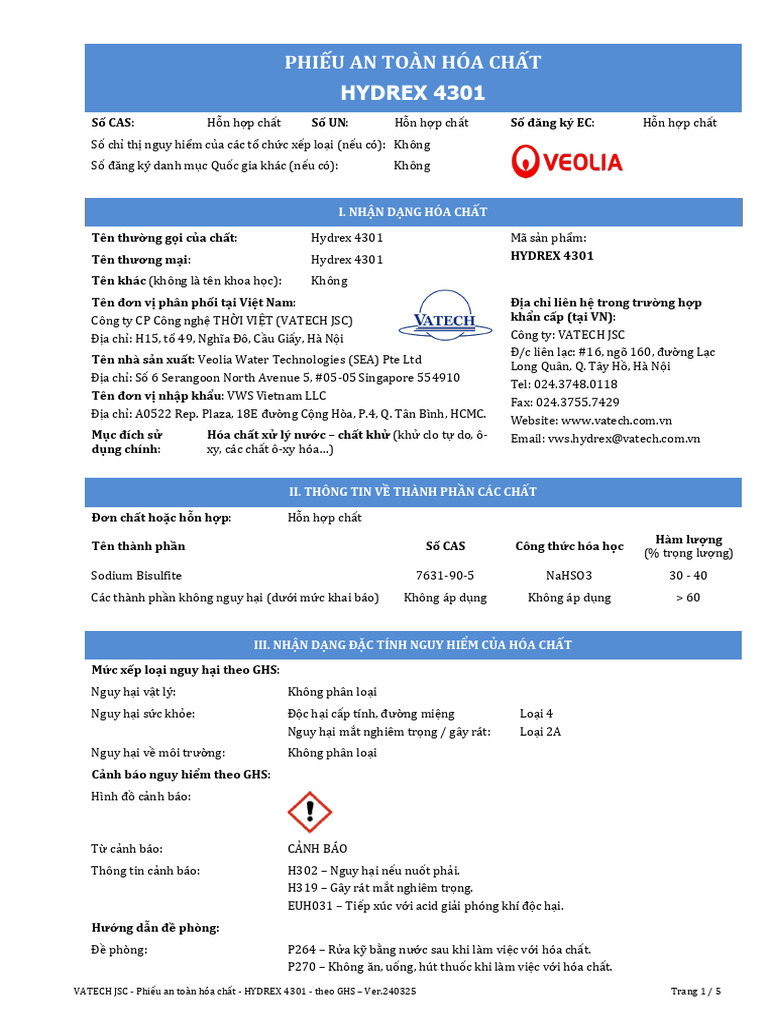 Hydrex 4301 SDSV | PDF