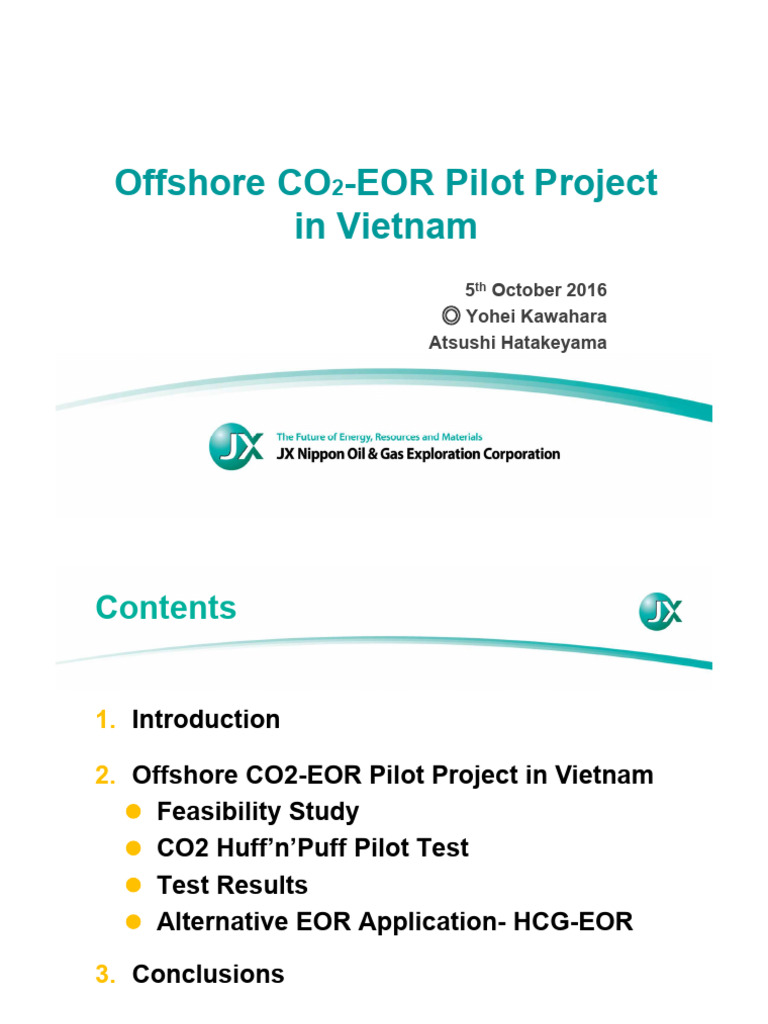 Vietnam Offshore CO2-EOR Pilot Study | PDF | Petroleum Reservoir ...