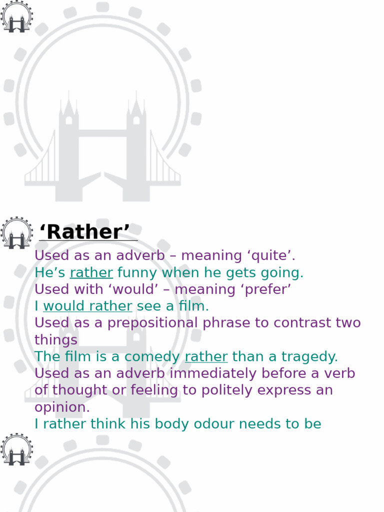 OB - FR - U24 Rather and Phrasal Verb Grammar | PDF