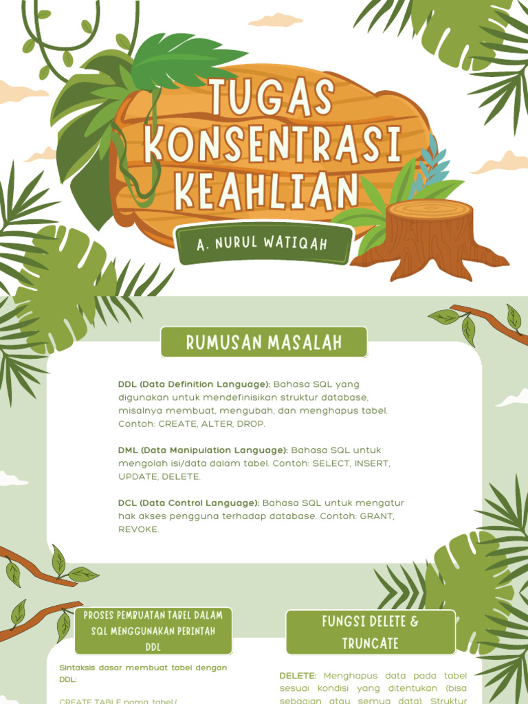 Panduan DDL, DML, DCL dalam SQL | PDF