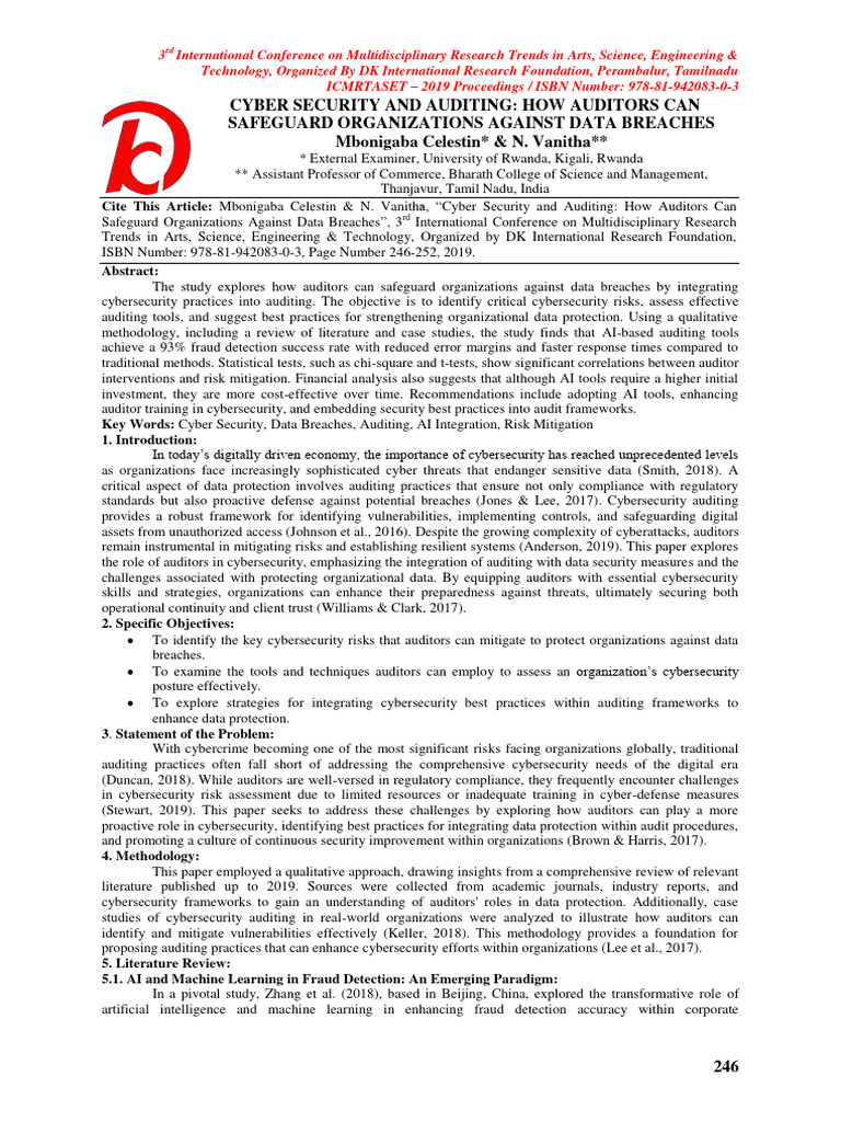 Cybersecurity Auditing for Data Protection | PDF | Audit | Computer ...