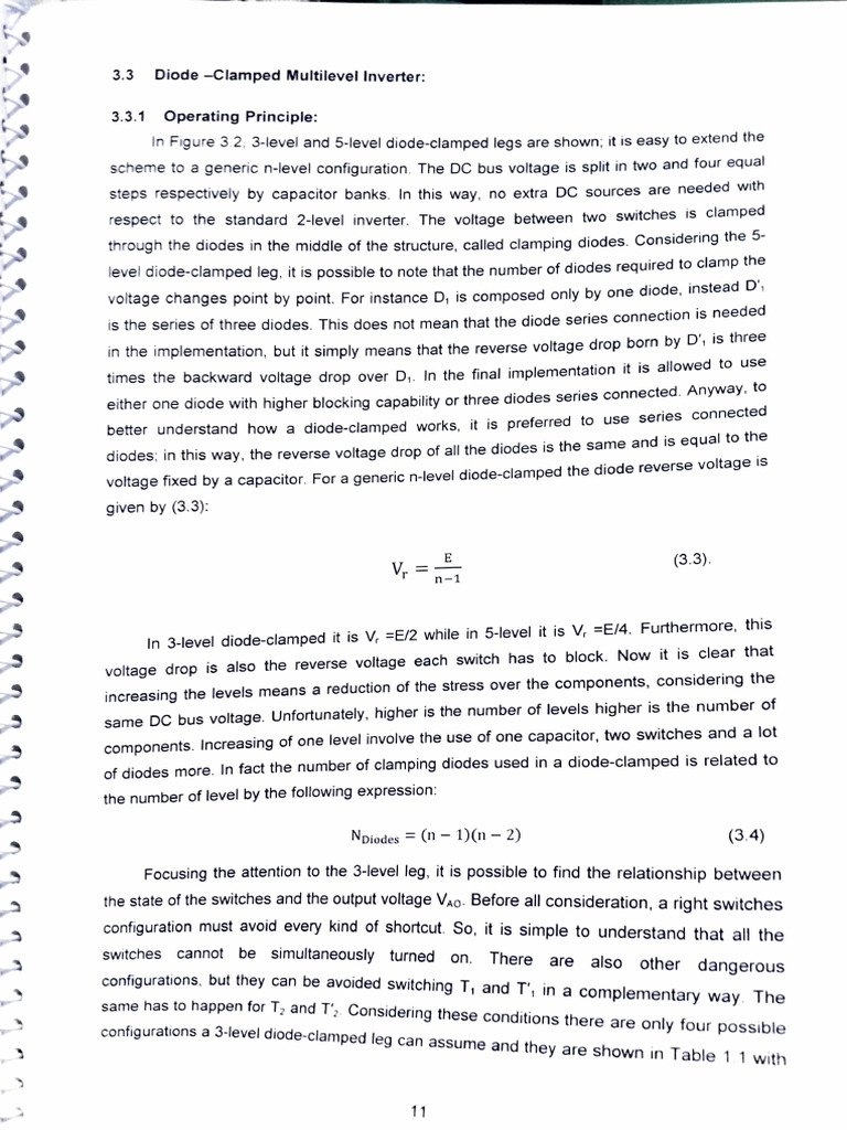 Diode Clamped Multilevel Inverter | PDF