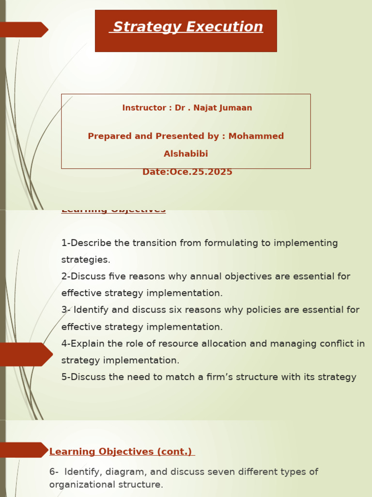 Effective Strategy Implementation Guide | PDF | Organizational ...