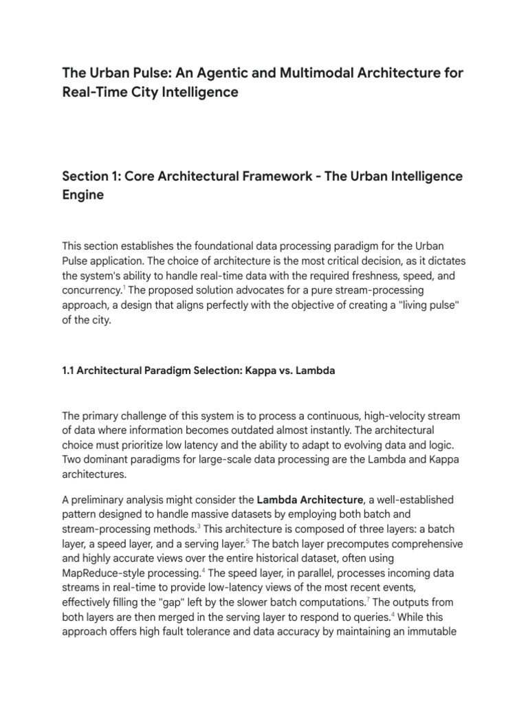Kappa Architecture for Real-Time City Intelligence | PDF | Databases ...