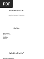 Real-Life Applications of Matrices | PDF | Matrix (Mathematics ...