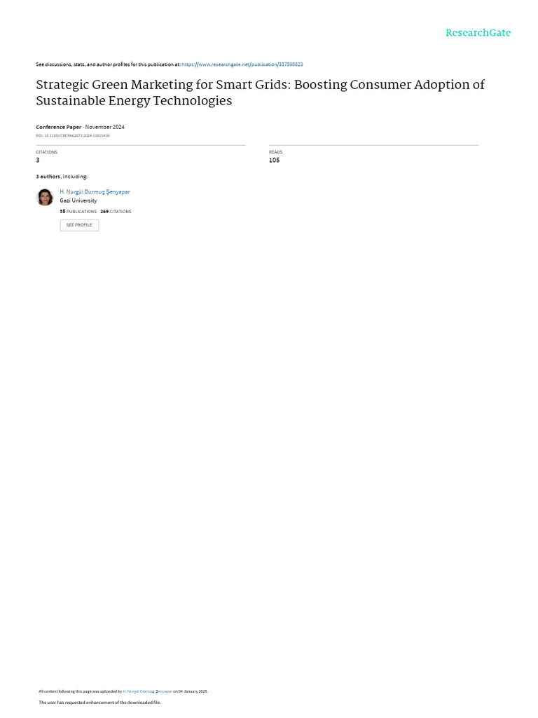 Green Marketing for Smart Grids Adoption | PDF | Smart Grid ...