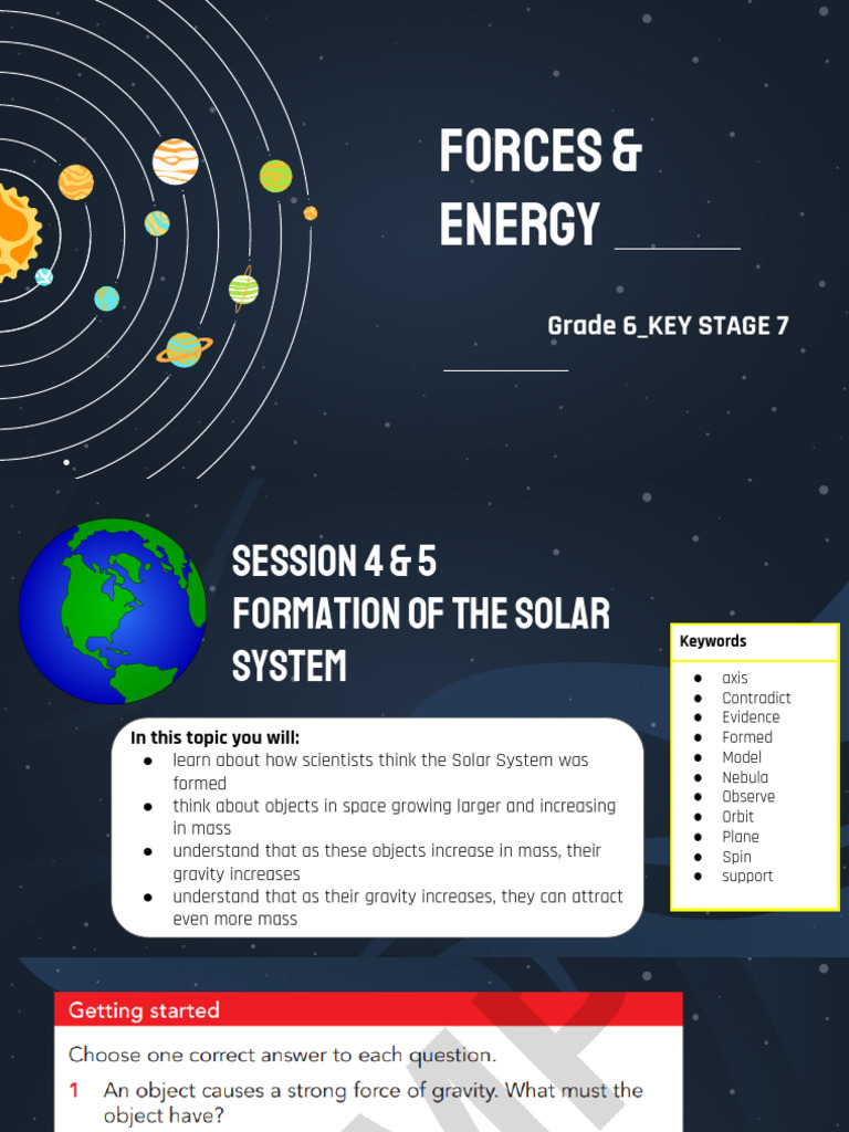 Understanding Solar System Formation and Gravity | PDF | Gravity | Orbit