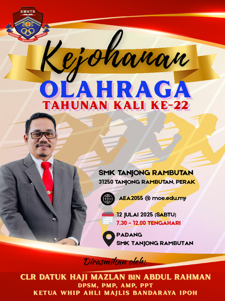 Buku Program Kejohanan Olahraga SMKTR 2025 | PDF