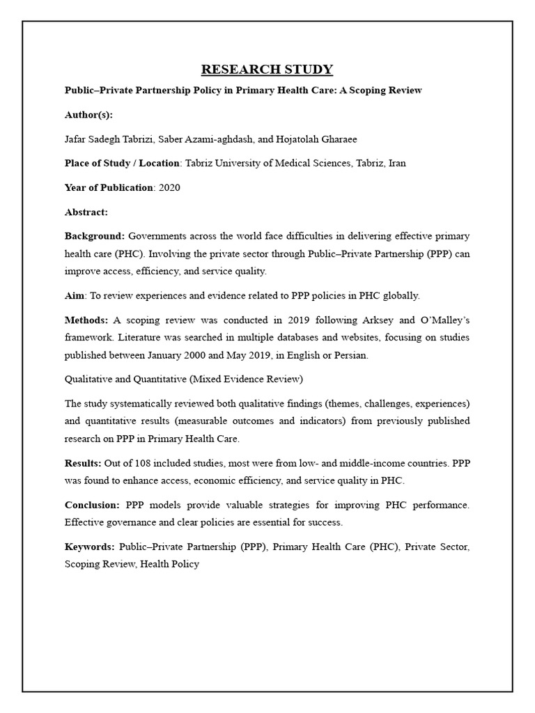Isc & PPP Research Study | PDF