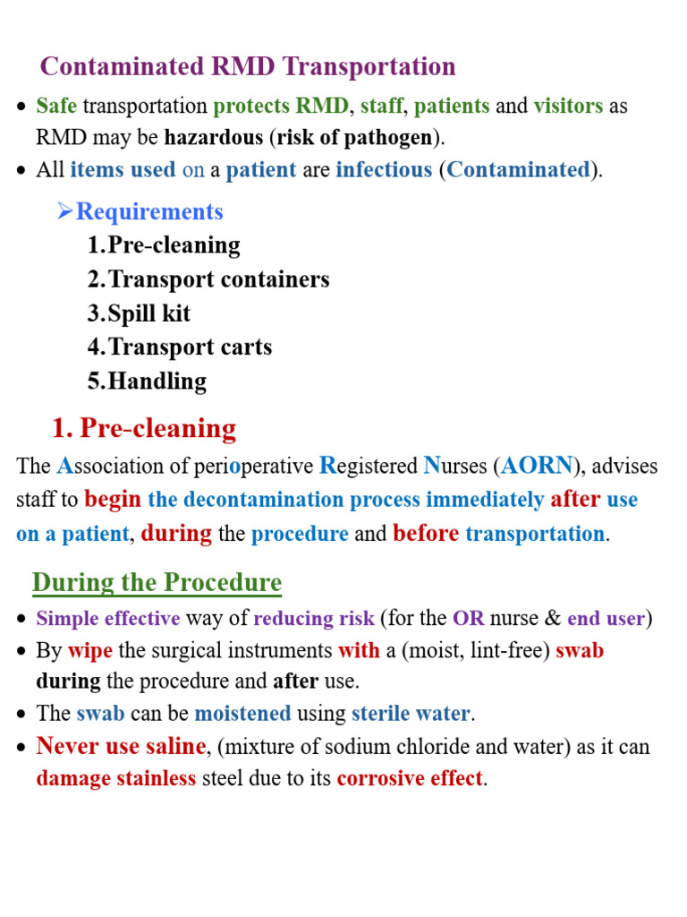 Safe RMD Transportation Guidelines | PDF | Personal Protective ...