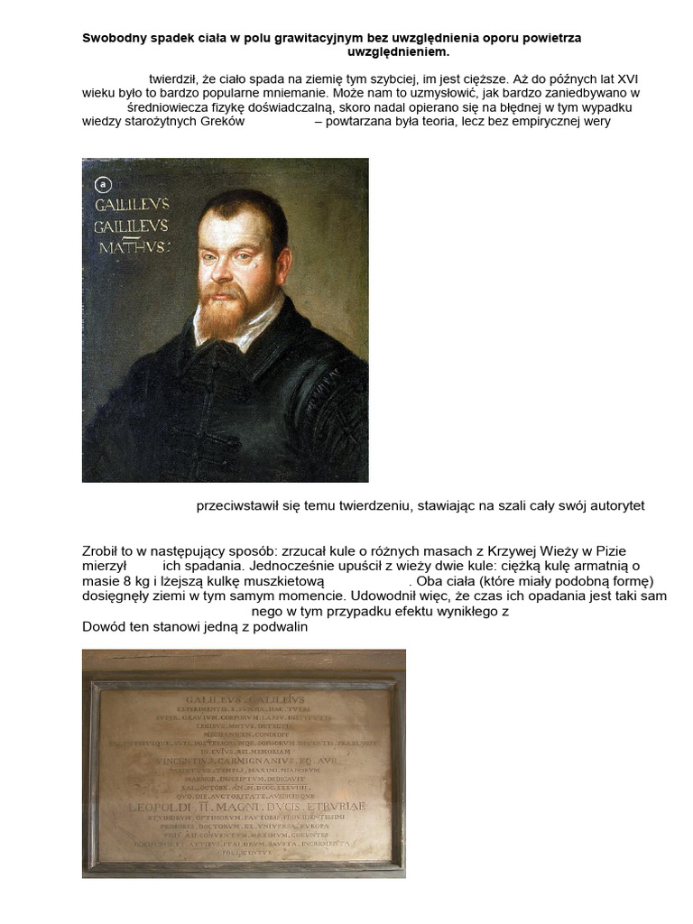 Spadek Ciała | PDF