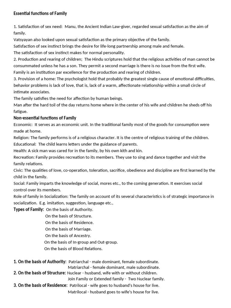 Core Functions of Family Dynamics | PDF | Family | Marriage