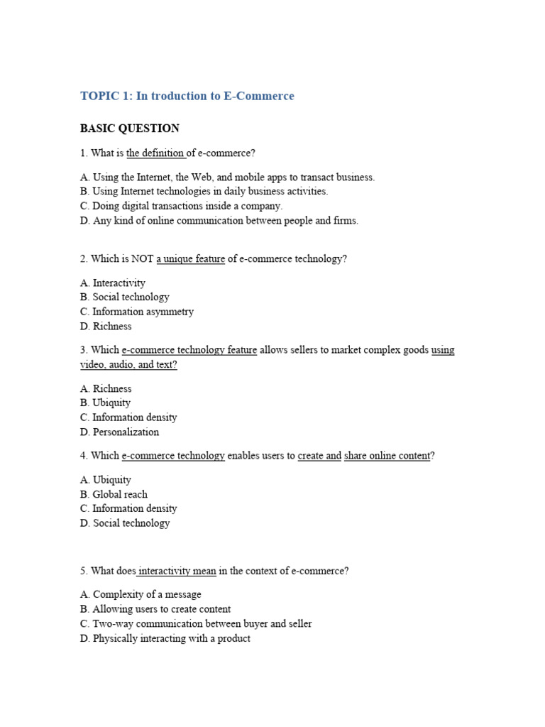 E-Commerce Basics and Strategies Guide | PDF | E Commerce | Business Model