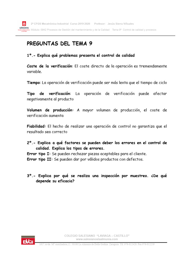 Control de Calidad en Mecatrónica Industrial | PDF | Distribución ...
