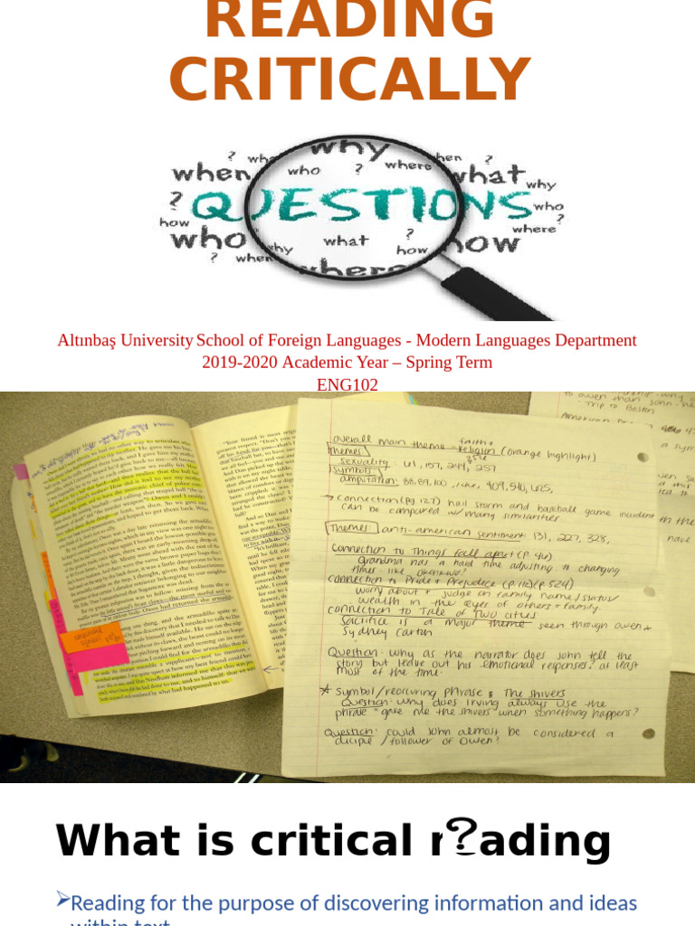 Guide to Critical Reading Techniques | PDF | Argument | Evidence