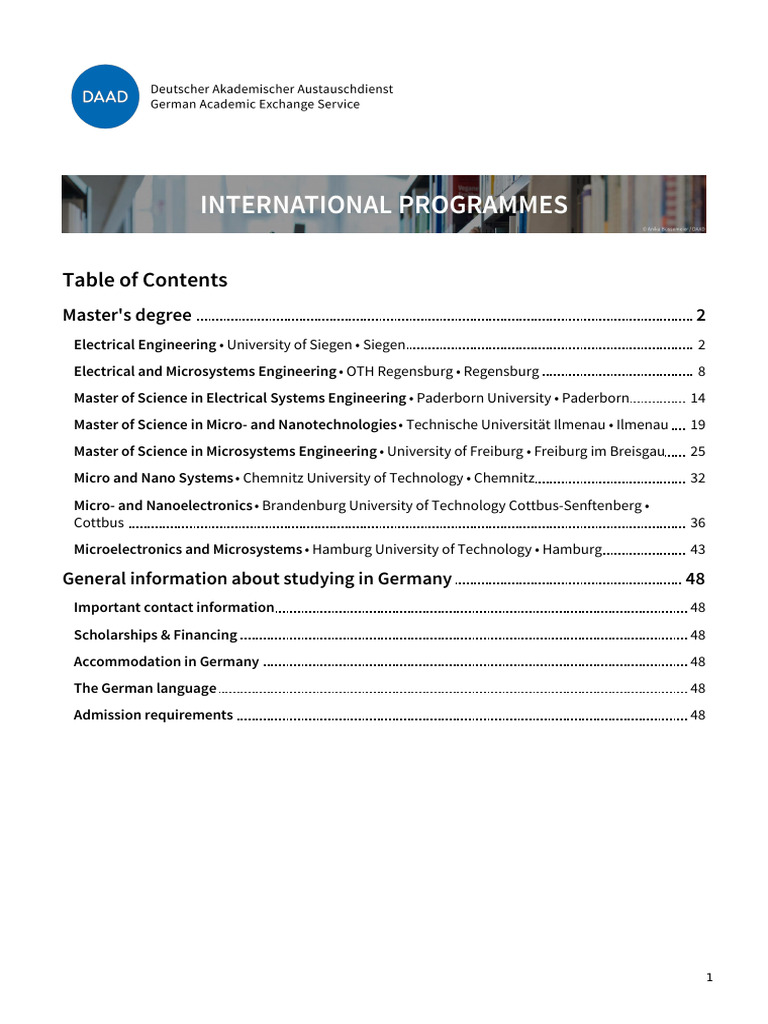 Master's in Electrical Engineering Germany | PDF | Cost Of Living ...