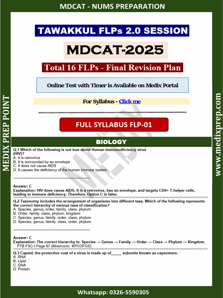 Biology FLPs 2.0: Final Revision Guide | PDF | Luteinizing Hormone ...