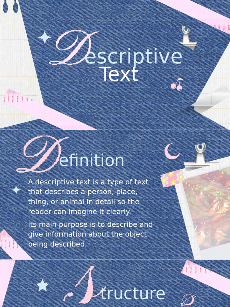 Understanding Descriptive Texts | PDF | Grammar | Linguistic Morphology