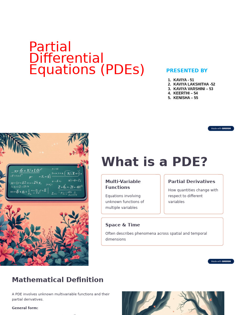 Partial Differential Equations PDEs | PDF