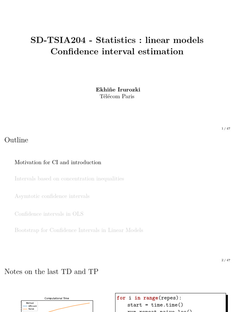 Confidence Intervals in Linear Models | PDF | Bootstrapping (Statistics ...