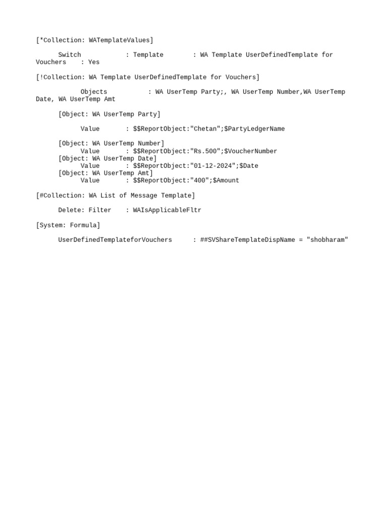 User-Defined Voucher Template Guide | PDF