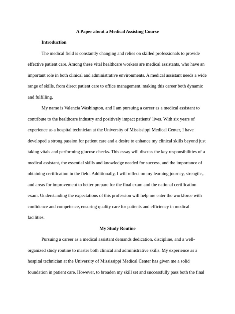 Medical Assisting Course Study Guide | PDF | Learning | Health Care