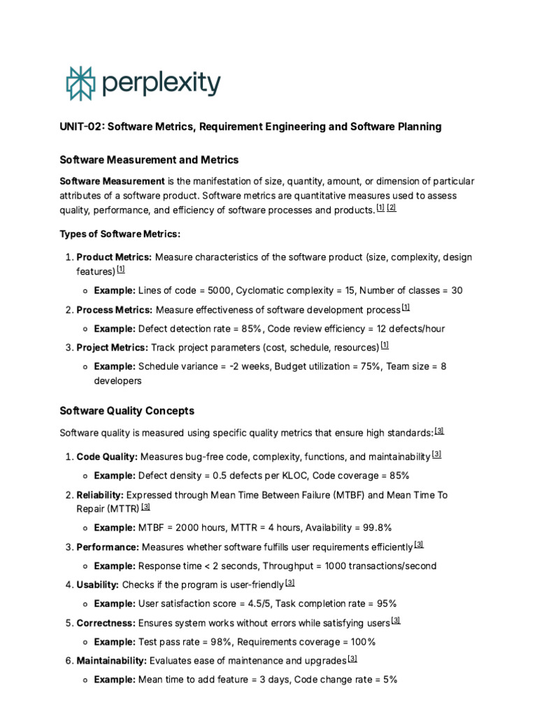 Understanding Software Metrics and Requirements | PDF | Software ...