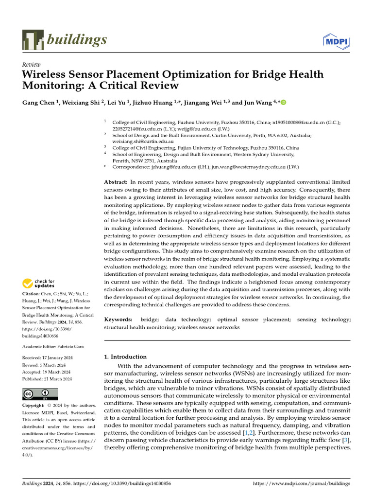Buildings 14 00856 | PDF | Wireless Sensor Network | Computer Network