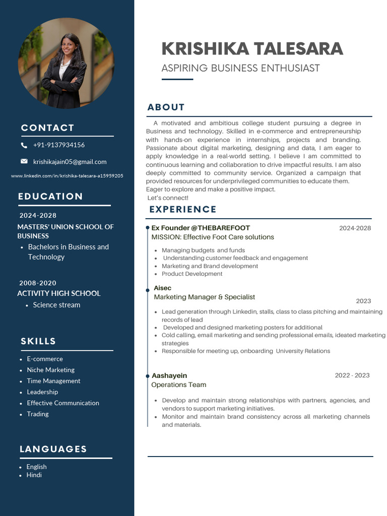 Business Student with E-commerce Skills | PDF | Brand | Marketing