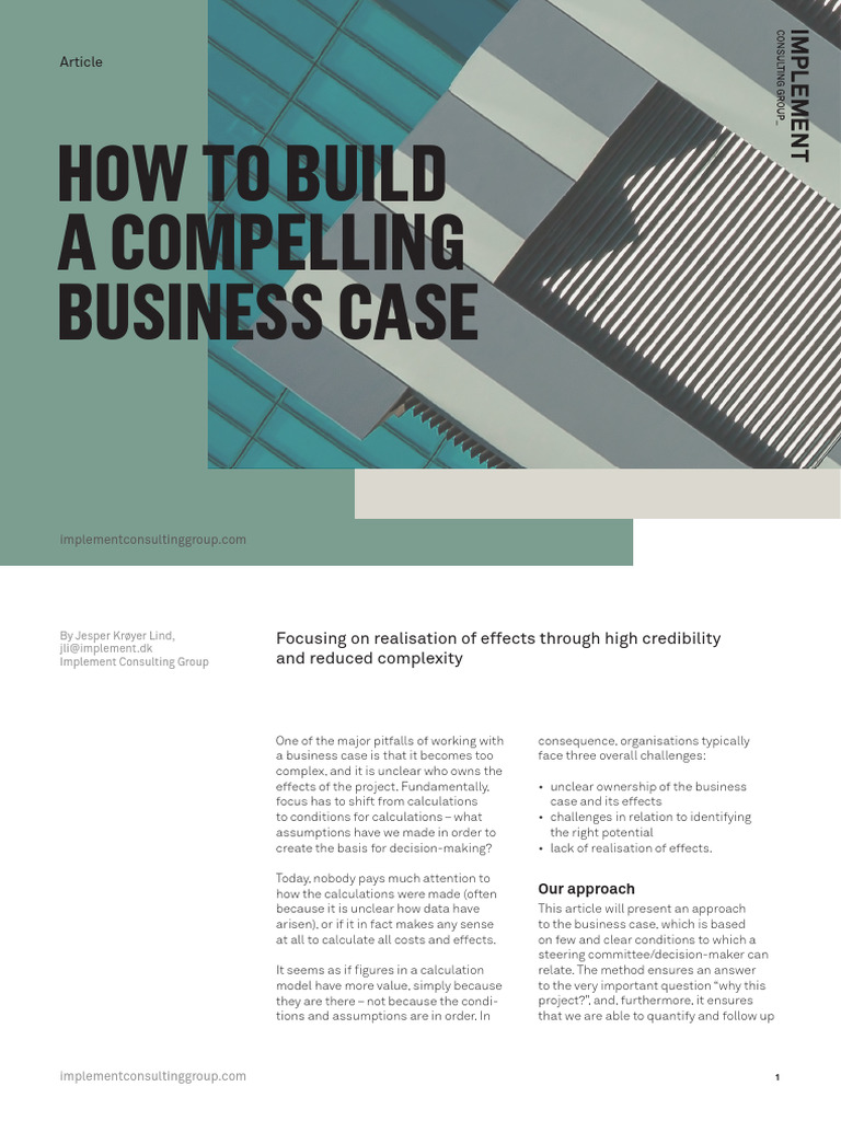 How To Build A Compelling Business Case | PDF | Business