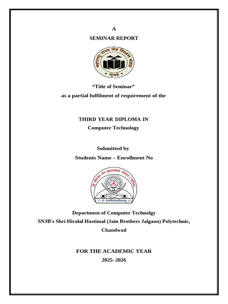 Seminar Report for Computer Technology | PDF