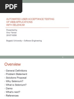 Automated User Acceptance Testing of Web Applications With Selenium