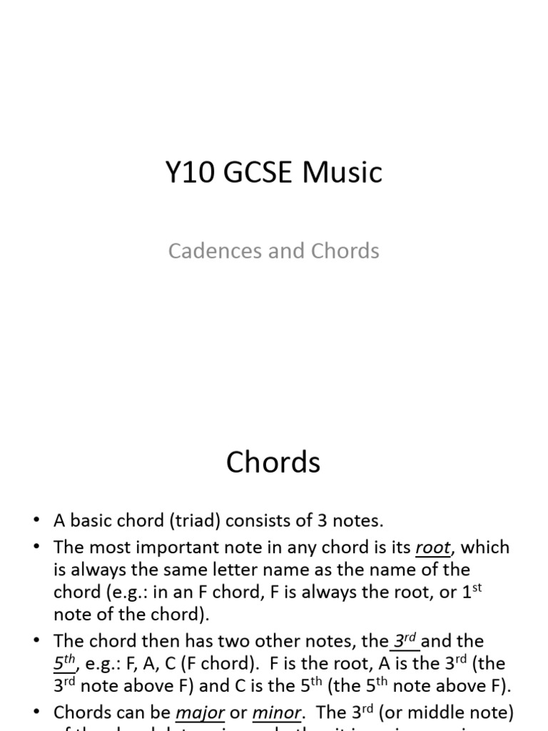 Understanding Chords and Cadences in Music | PDF