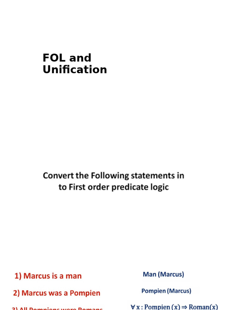 FOL Unification and Reasoning Techniques | PDF | Deductive Reasoning ...