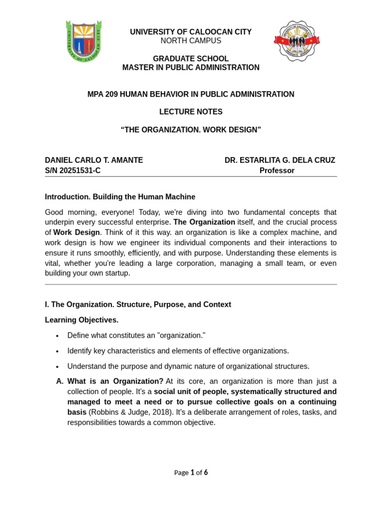 Organization and Work Design Insights | PDF | Motivation | Motivational