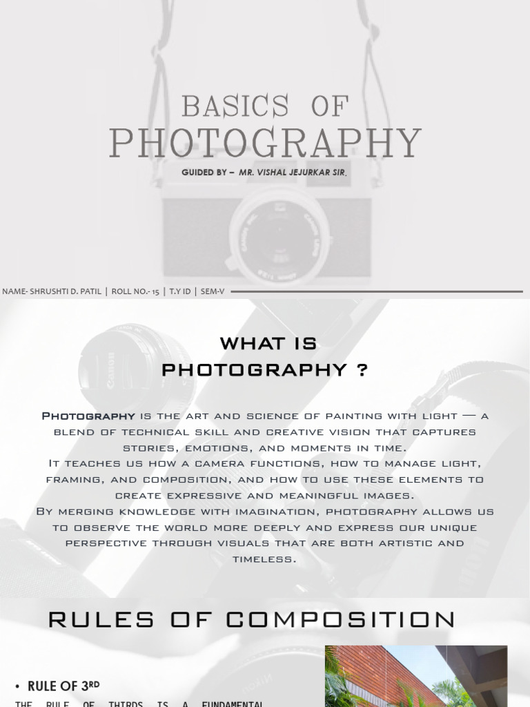 Photography Basics and Composition Tips | PDF | Composition (Visual ...