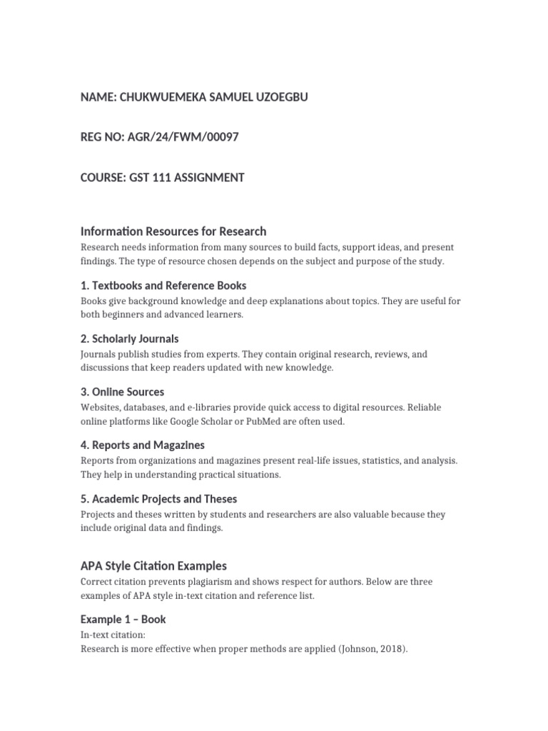 Information Resources Assignment Friend | PDF
