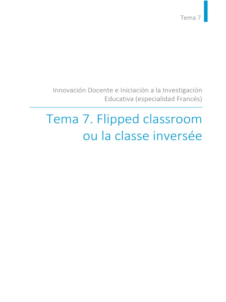 Flipped Classroom en la Enseñanza de Francés | PDF | Enseñando | Maestros